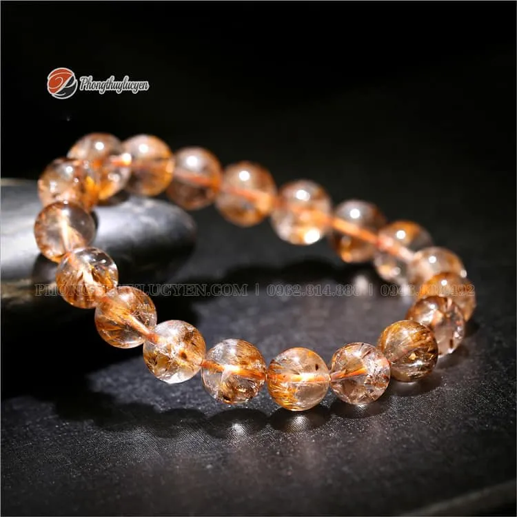 Vòng đeo tay đá thạch anh tóc đỏ