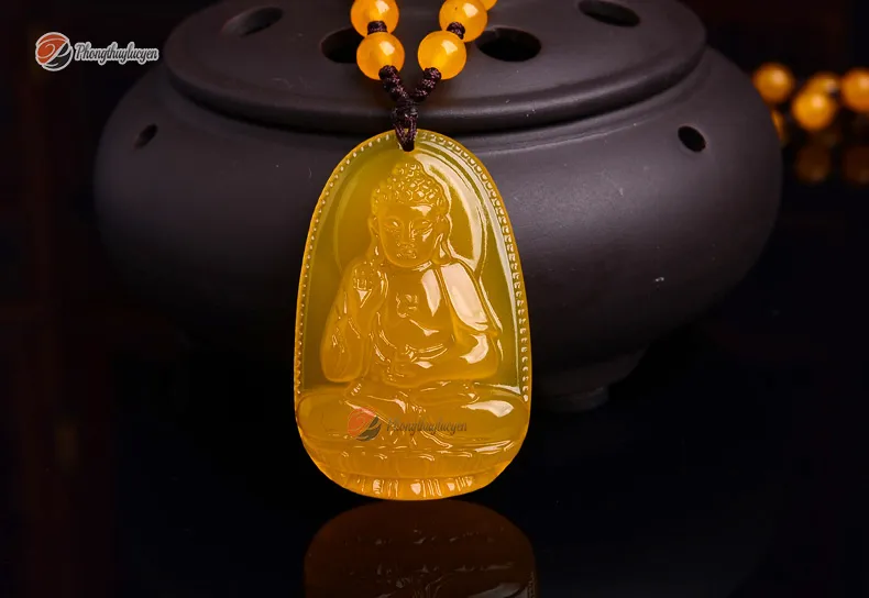 Phật bản mệnh A Di Đà Thạch Anh Vàng