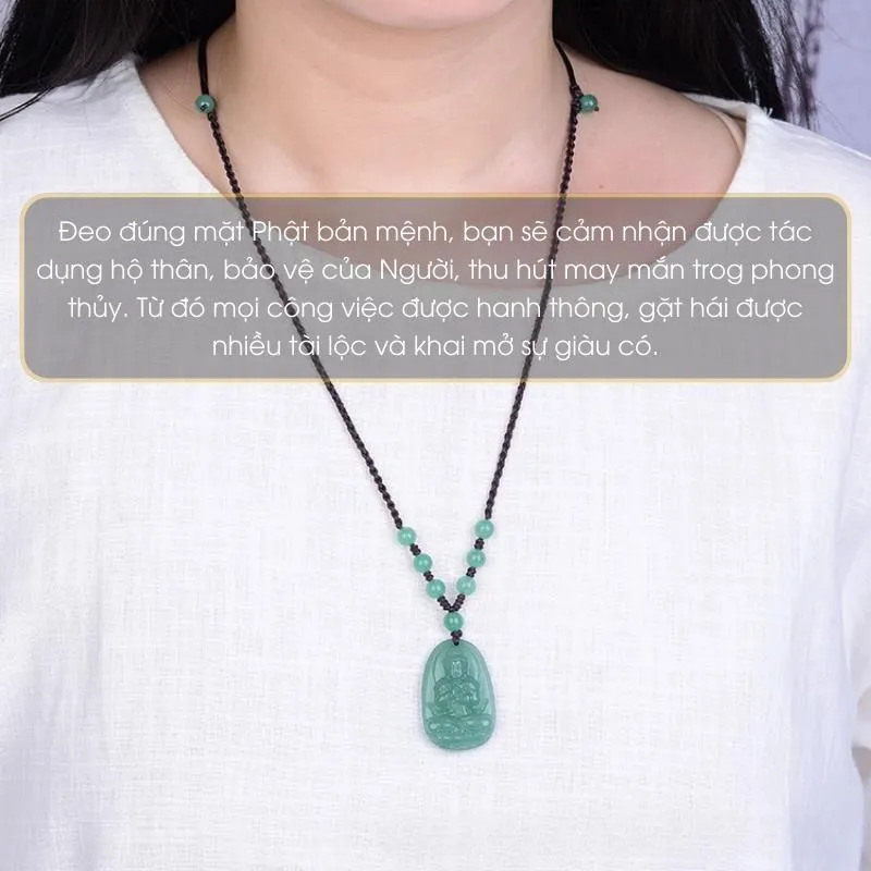 đeo mặt phật như lai xanh
